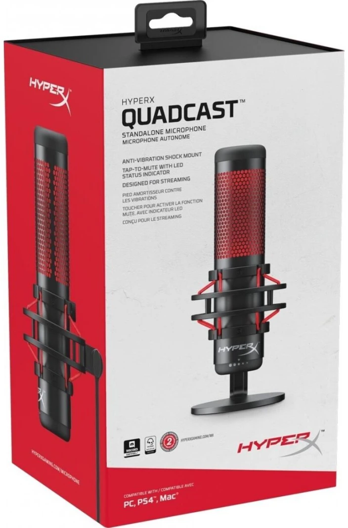 HP HyperX QuadCast USB متعدد الأنماط عالي الأداء