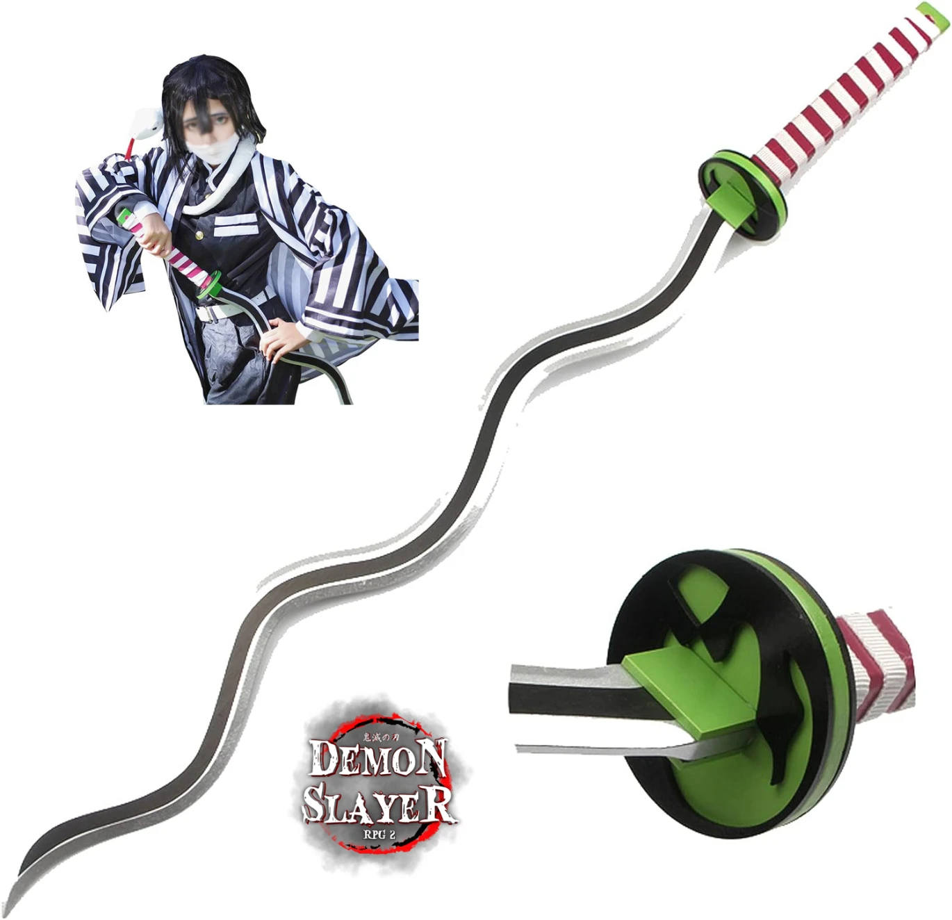 Demon Slayer Blade Cosplay Bamboo Sword