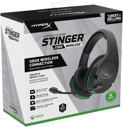 سماعة رأس لاسلكية للألعاب HyperX CloudX Stinger Core، لأجهزة Xbox Series X|S وXbox One