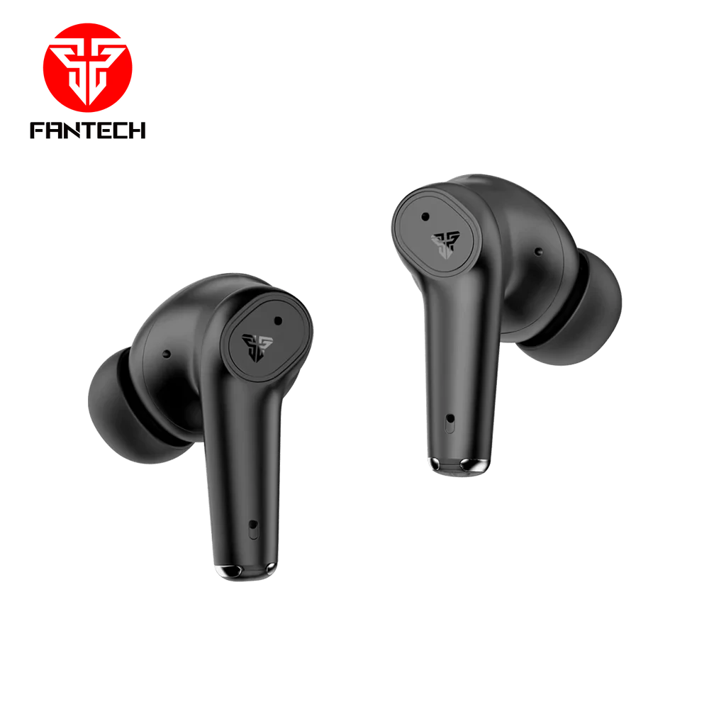 سماعات Fantech TWS اللاسلكية بتقنية البلوتوث GROOVE BUDS+ TX2 مع ميكروفون مدمج - أسود