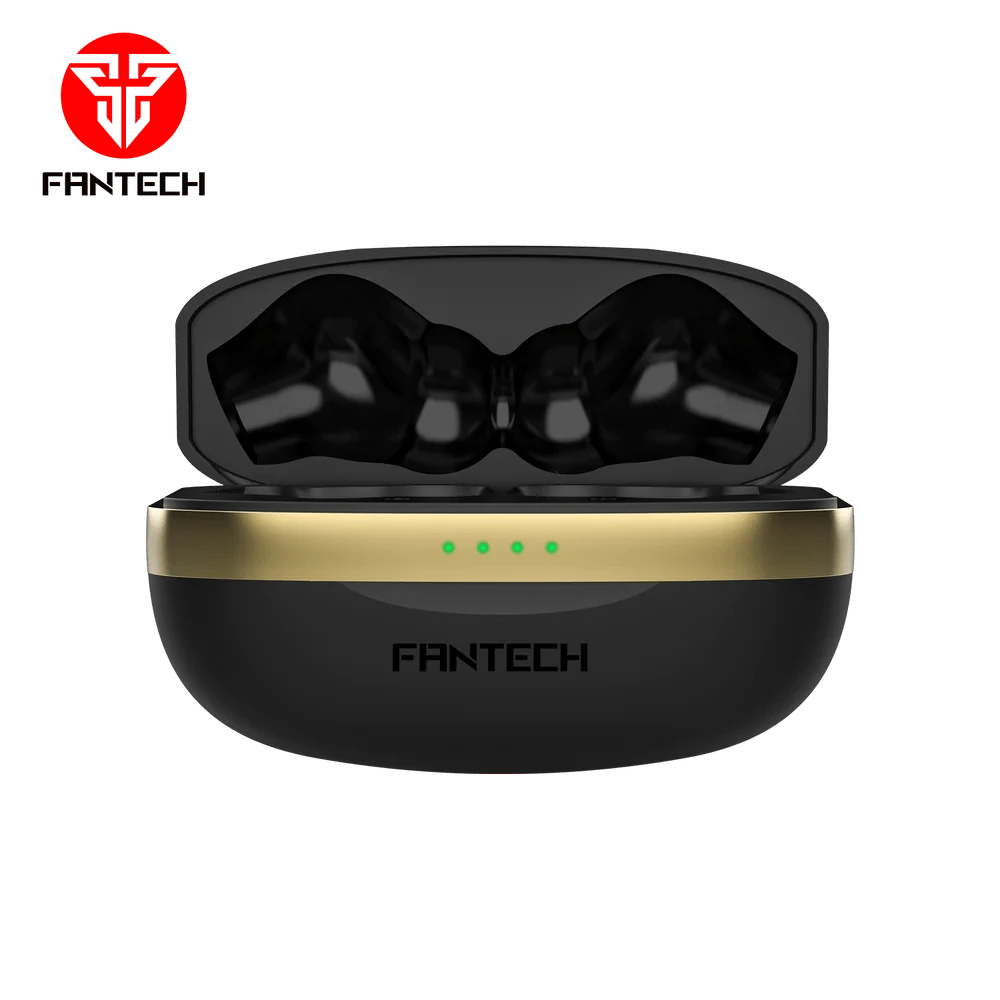 سماعات Fantech TWS اللاسلكية بتقنية البلوتوث GROOVE BUDS+ TX2 مع ميكروفون مدمج - أسود