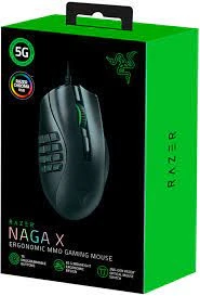 ماوس Razer Naga X سلكي MMO 16K مع مستشعر بصري 16 زرًا قابلاً للبرمجة