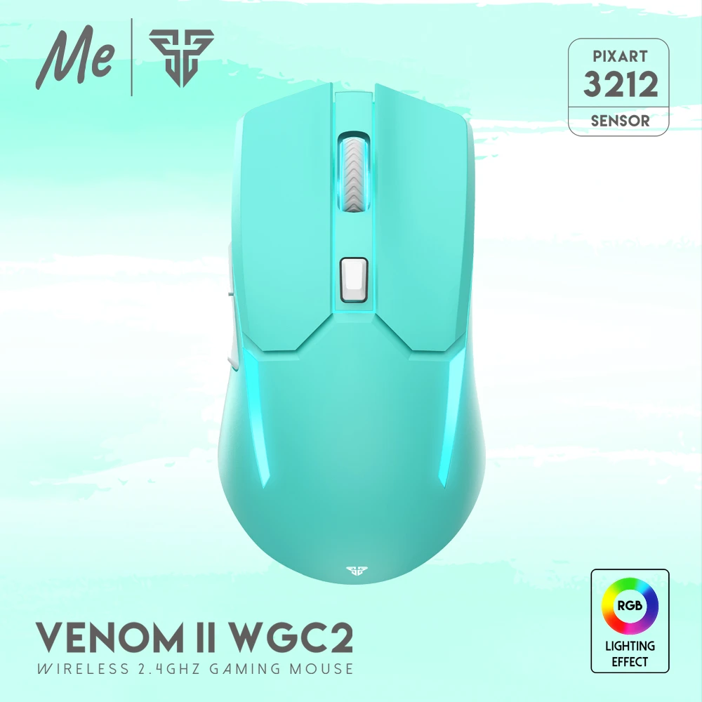 FANTECH VENOM II WGC2 MINT EDITION WIRELESS PRO-GAMING MOUSE​​​​​​​