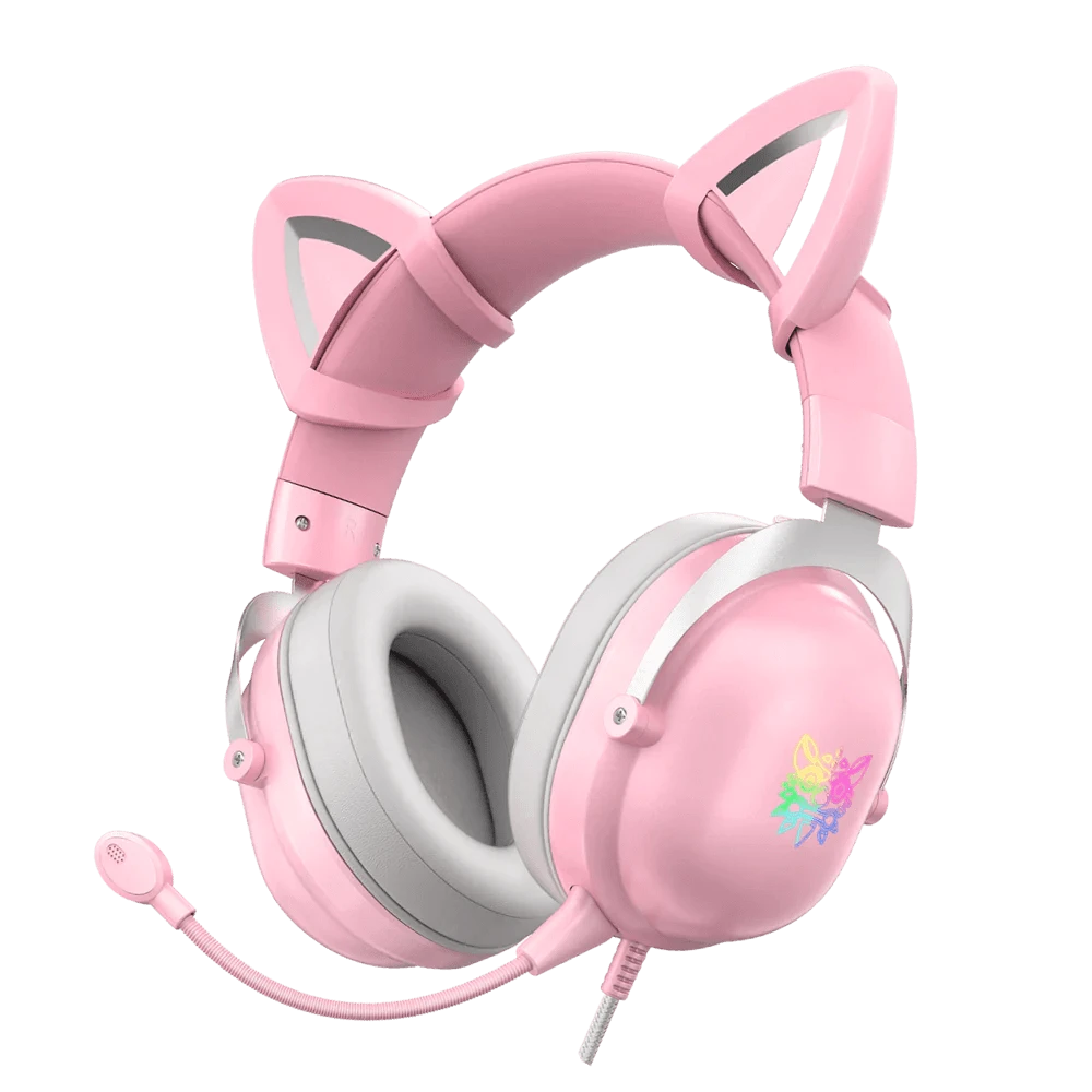 سماعة رأس سلكية للألعاب ONIKUMA X11 Cat Ears - وردية