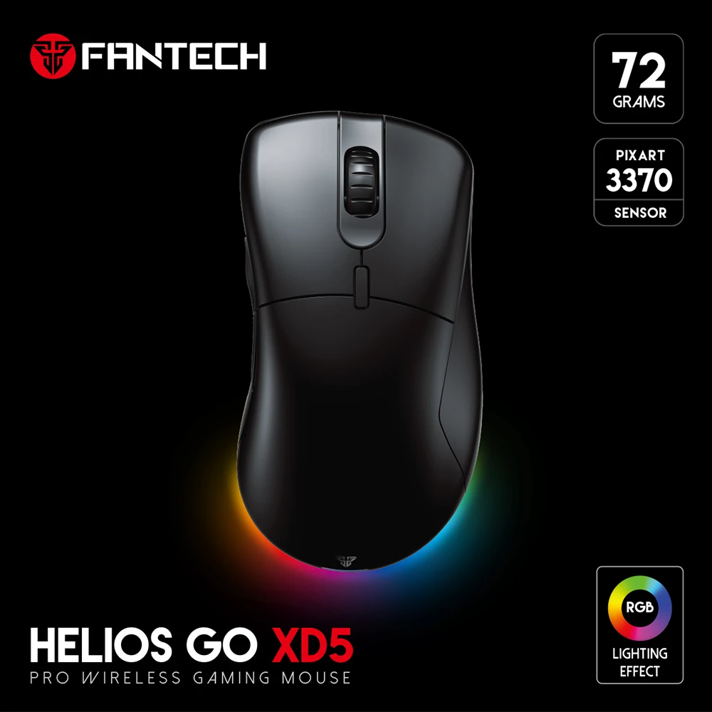 ماوس الألعاب المريح FANTECH HELIOS XD5 - أسود