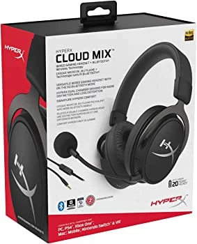 سماعة الألعاب HyperX Cloud Mix اللاسلكية مع خيار البلوتوث + السلكية