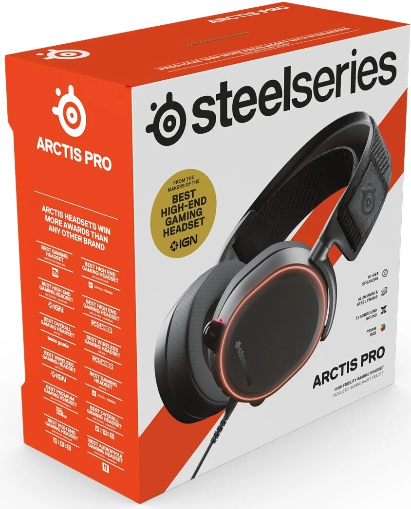 SteelSeries Arctis Pro High Fidelity Gaming Headset For PC, Black