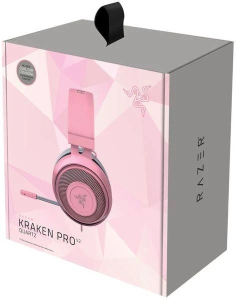 Razer Kraken Pro V2: Lightweight Aluminum Headband – Retractable Mic – In-Line Remote – Gaming Headset Works with PC, PS4, Xbox One, Switch, & Mobile Devices – Quartz