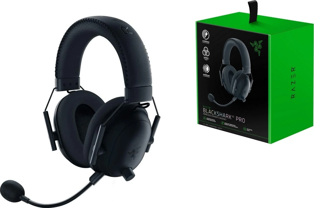 سماعات Razer BlackShark V2 Pro اللاسلكية بتقنية THX 7.1 Spatial Surround Sound مقاس 3.5 مم