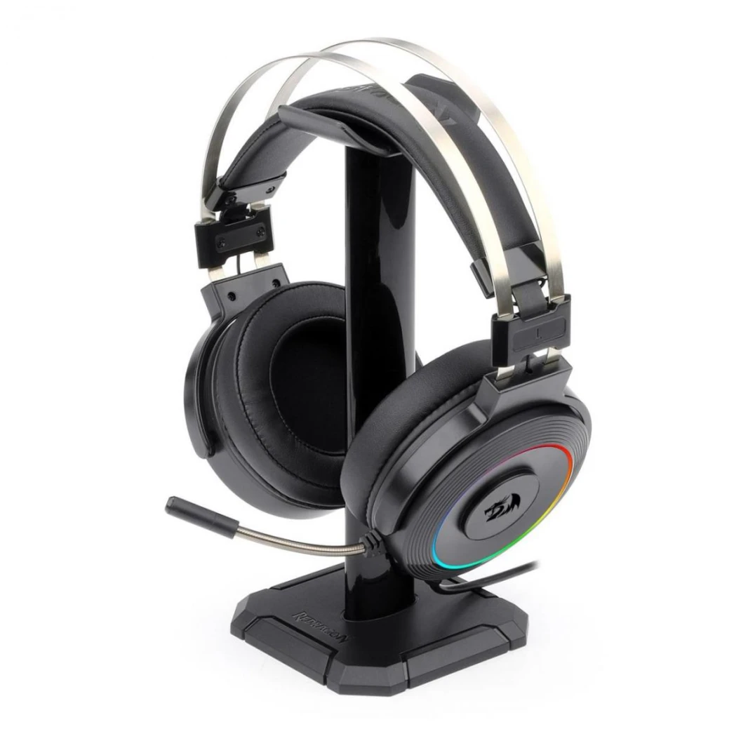 Redragon H320 Lamia 7.1 Surround Sound Volume Control Noise Cancelling RGB Light w/ Stand – Black