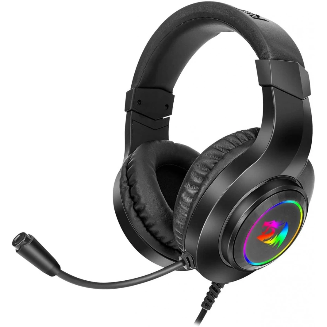 سماعة رأس Redragon H260 HYLAS RGB سلكية مع ميكروفون تدعم Xbox وNintendo وPS4 وPS5 وأجهزة الكمبيوتر الشخصية وأجهزة الكمبيوتر المحمولة (أسود)