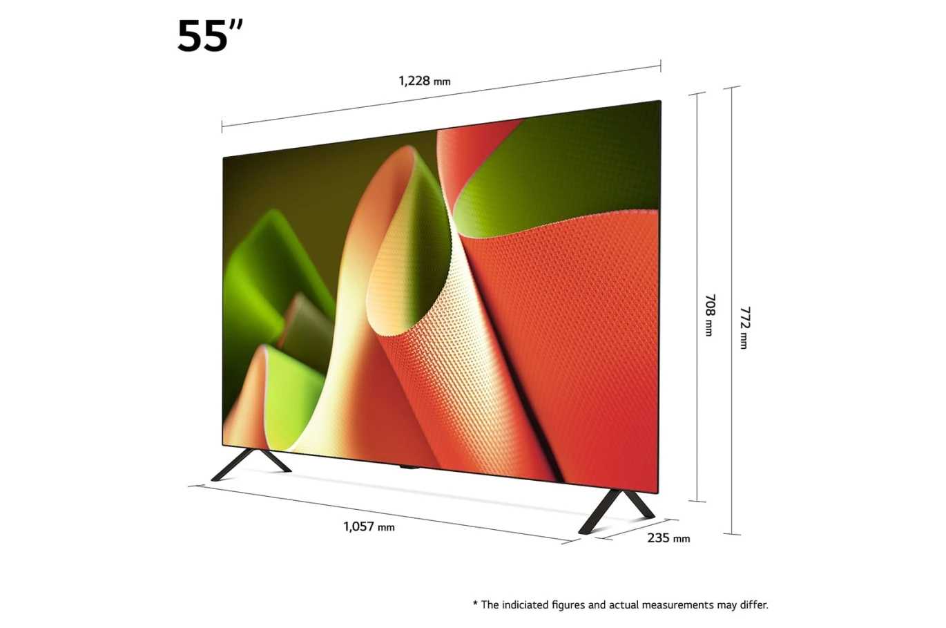 تلفزيون ذكي LG OLED B4 4K مقاس 55 بوصة مزود بتقنية الذكاء الاصطناعي وجهاز التحكم عن بعد السحري دولبي فيجن webOS24