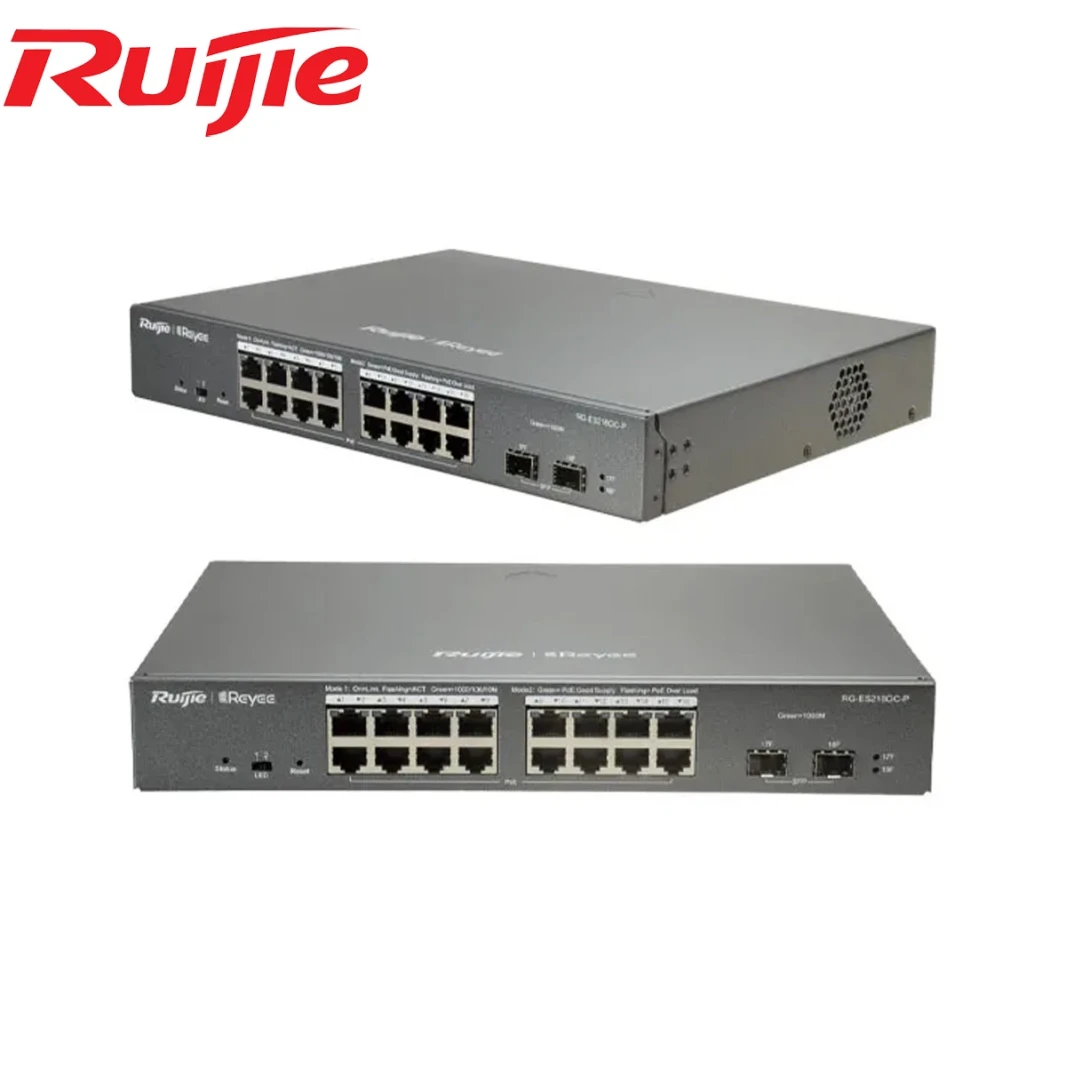 مفتاح RUIJIE RG-ES218GC-P، 18 منفذ Gigabit Smart Cloud Mananged PoE (RG-ES218GC-P)