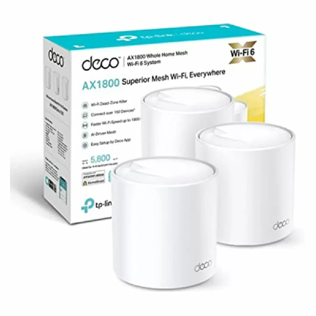 نظام TP-Link AX1800 لشبكة Wi-Fi المنزلية بالكامل Deco X20 (عبوة من 3 قطع)