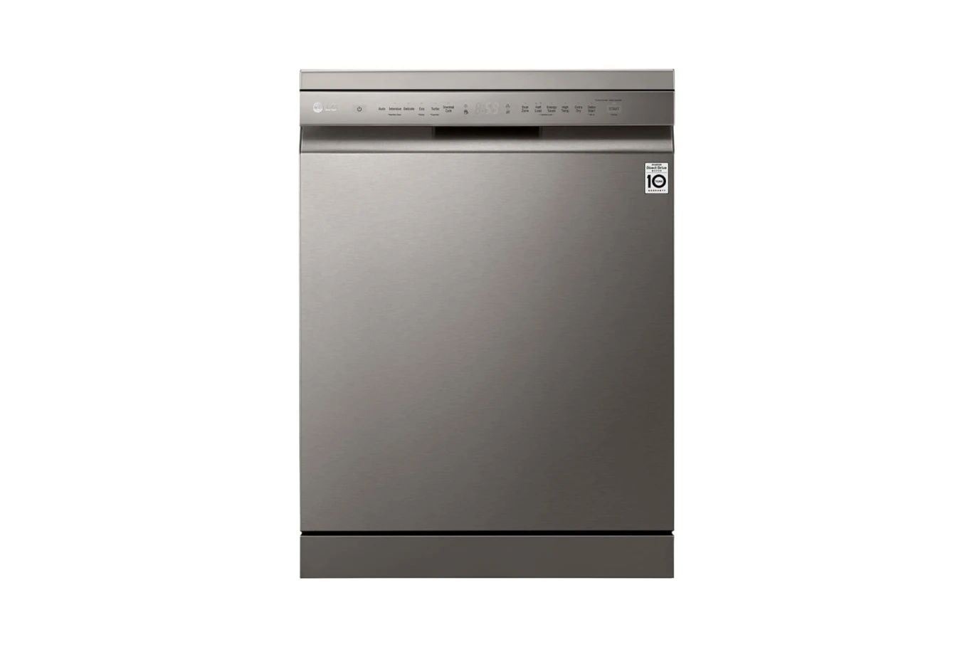 غسالة الأطباق LG QuadWash™، سعة 14 مكانًا، EasyRack™ Plus، محرك الدفع المباشر، لون فضي بلاتيني