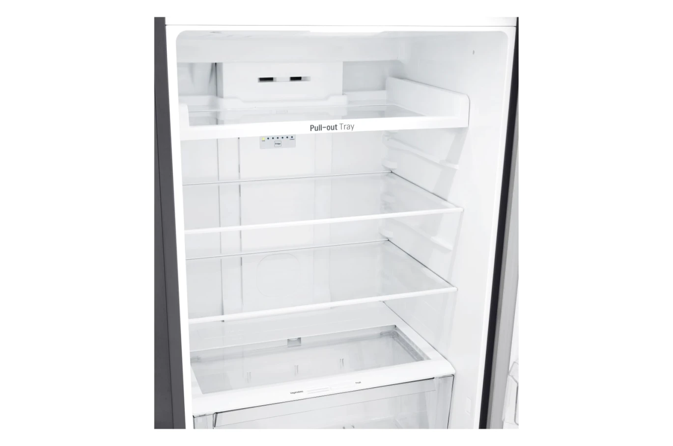 ثلاجة بفريزر علوي، سعة إجمالية 471 لتر، ضاغط خطي عاكس مع DoorCooling+، لون فضي
