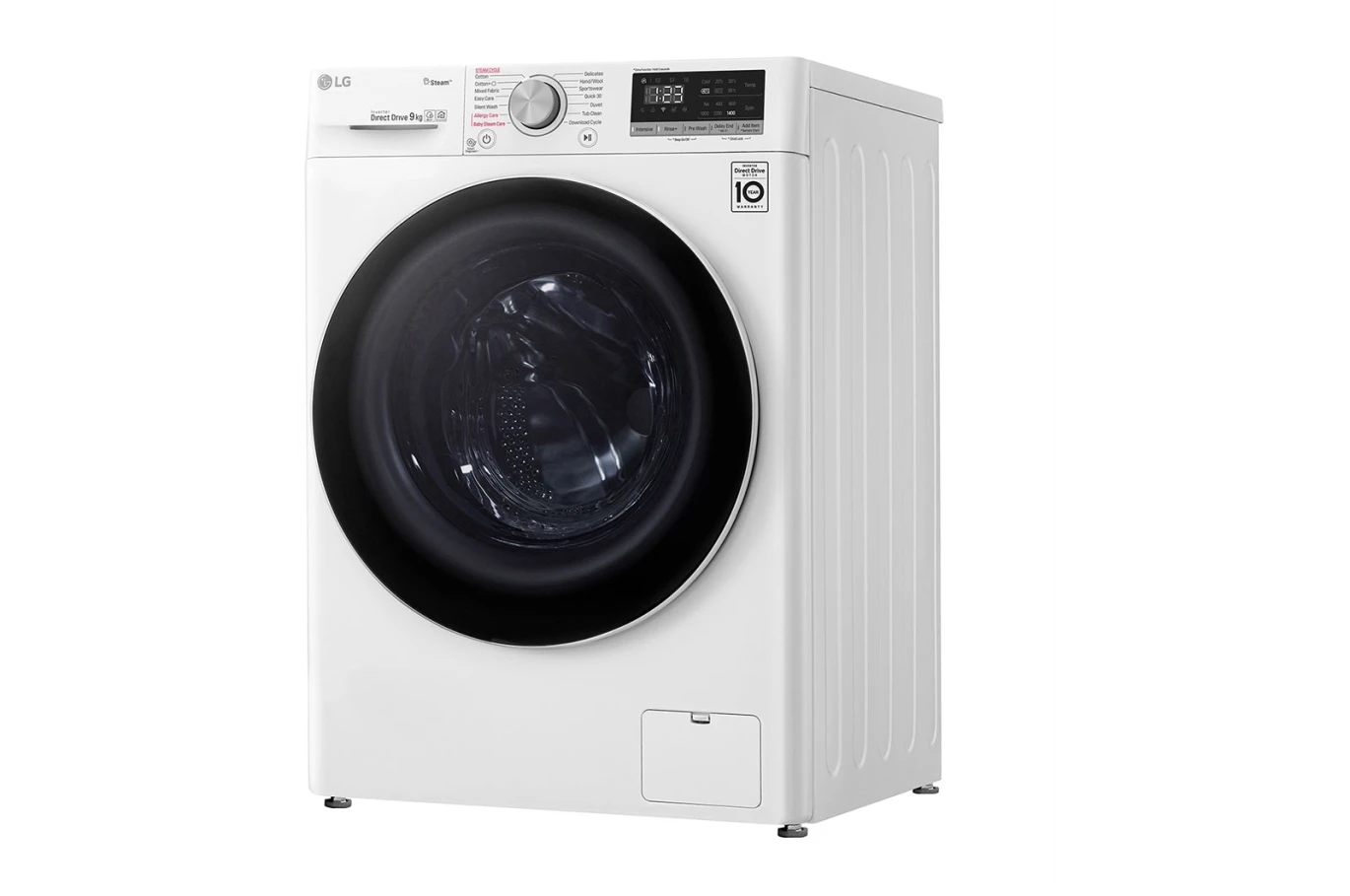Front Load Washer 9KG , AI Direct Drive Motor , Steam , White Color