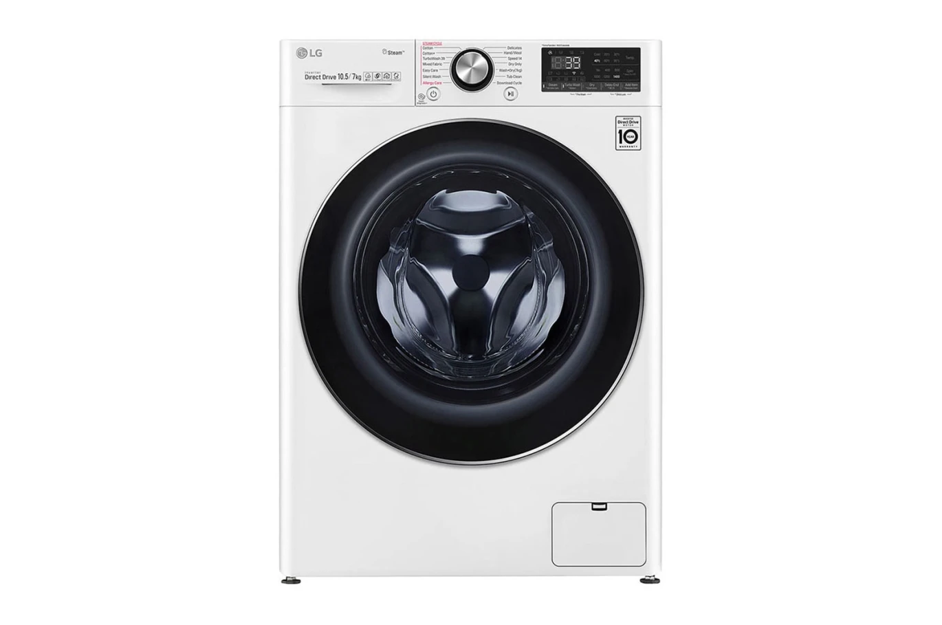 Front Load Washer & Dryer, 10.5/7KG , AI DD™, TurboWash™360˚, White Color