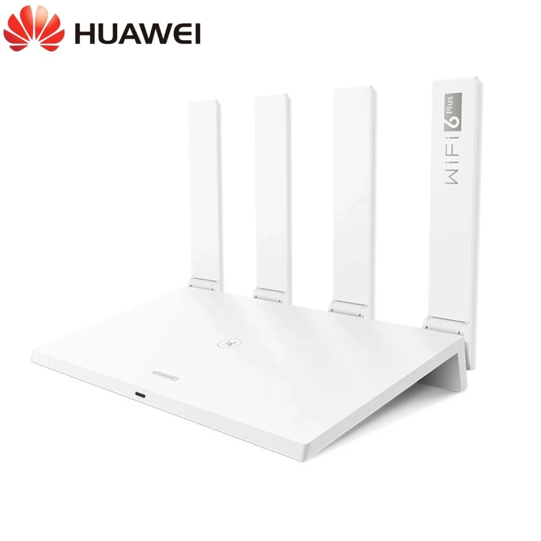 جهاز توجيه واي فاي ذكي HUAWEI WiFi 6 Plus AX3 ثنائي النواة لاسلكي بسرعة 3000 ميجابت في الثانية وتردد 2.4 جيجاهرتز و5 جيجاهرتز وسرعة جيجابت ثنائية النطاق الإصدار العالمي