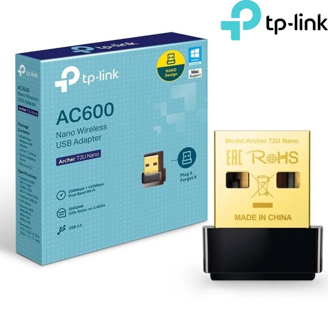 محول USB لاسلكي AC600 Nano من Archer T2U Nano