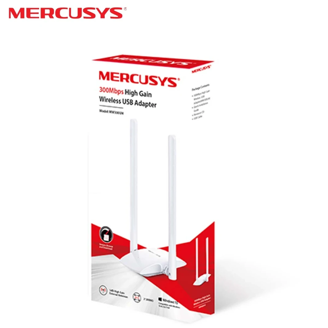 محول USB MERCUSYS 300MBPS 2.4GHZ مع هوائيين 5DBI