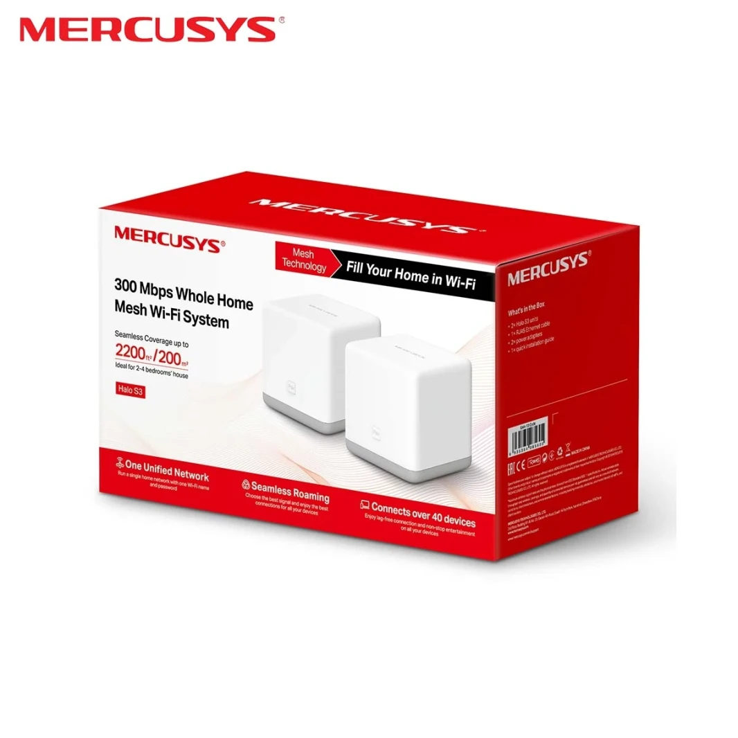 MERCUSYS N300MBPS شبكة منزلية كاملة 200M /2.4GHZ+2X10/100