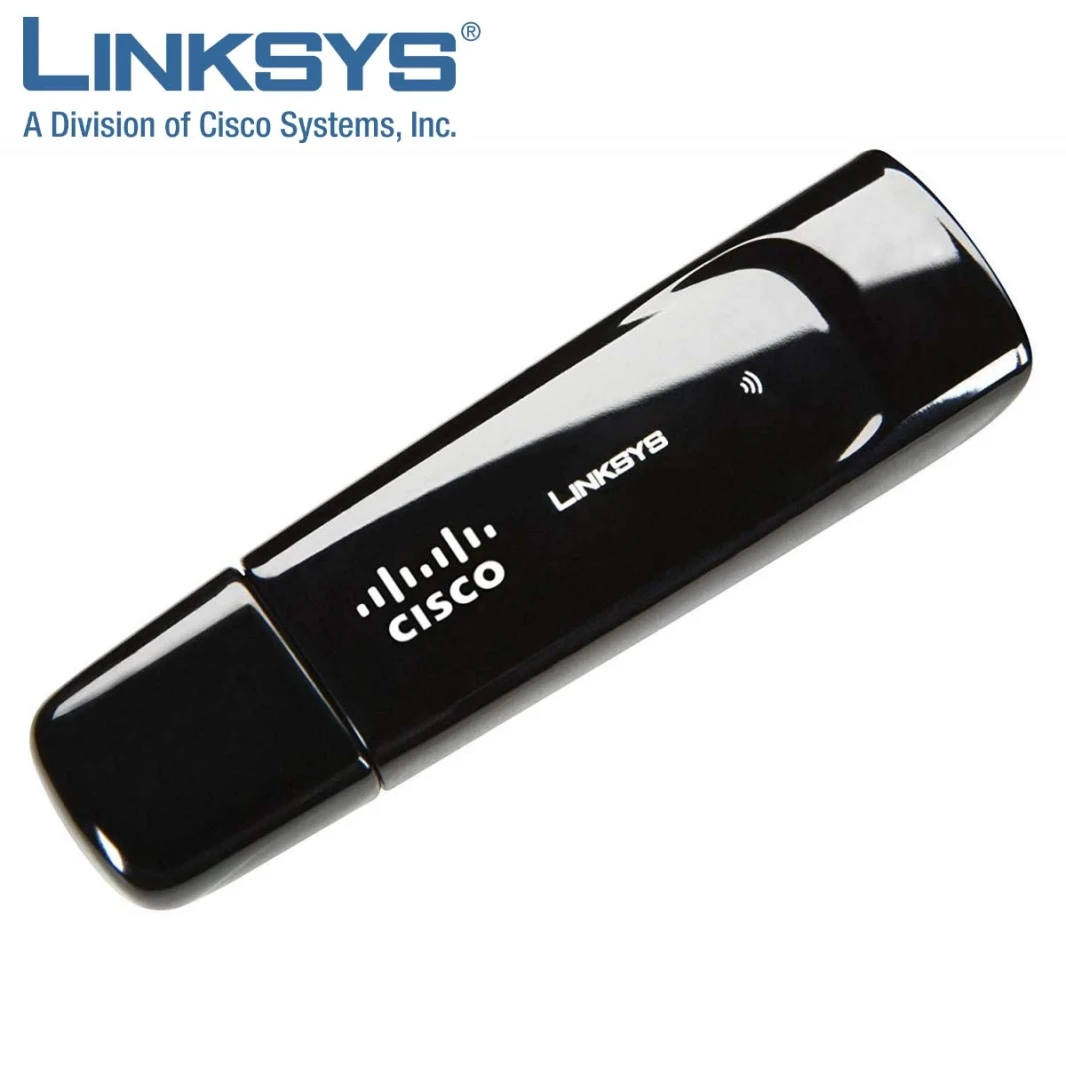 محول شبكة USB لاسلكي Linksys WUSB100. محول USB صغير الحجم Cisco-Linksys Rangeplus Wrls USB Wl-Nic. USB - 54 ميجابت في الثانية