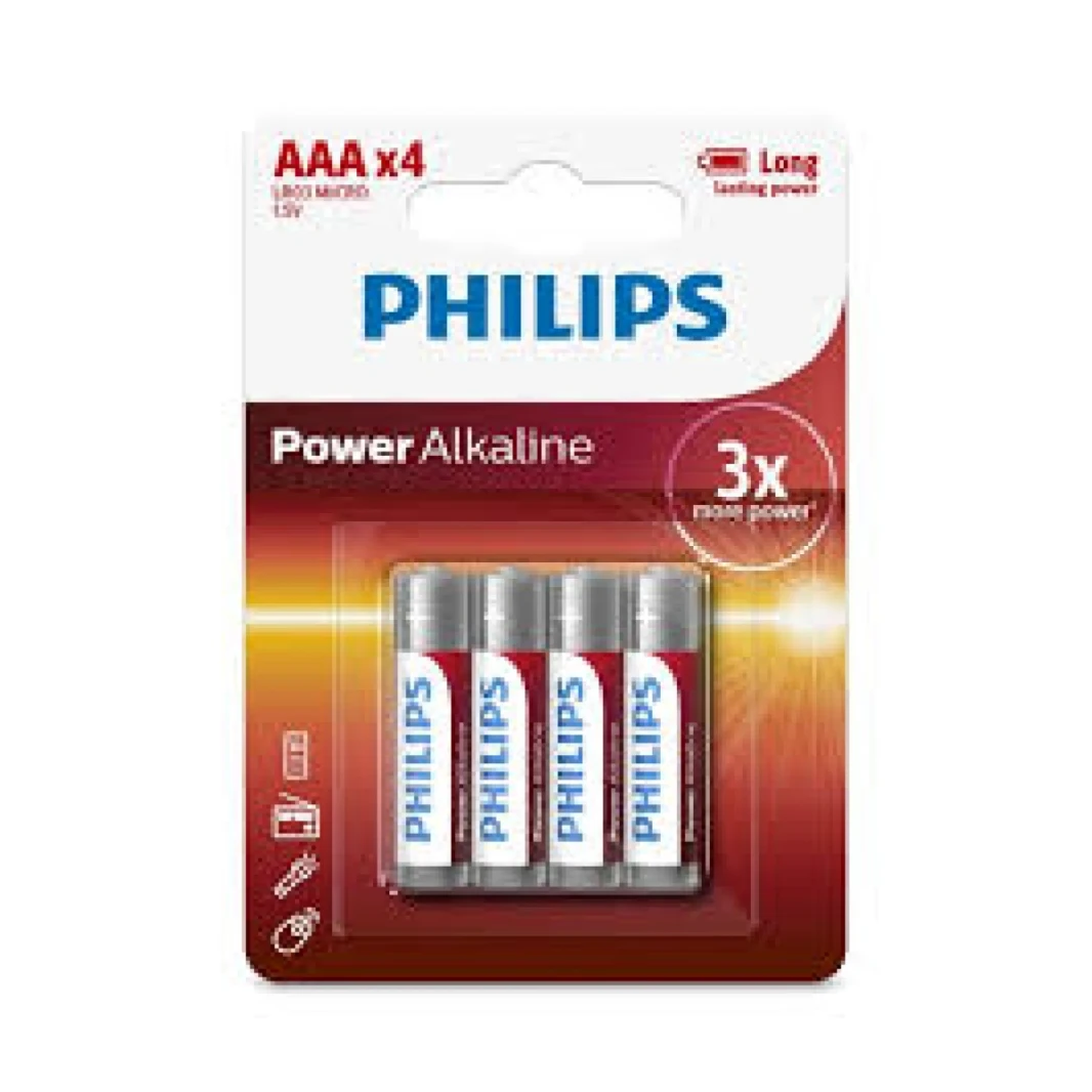 Philips LongLife Zinc Batteries AAA - Pack of 4