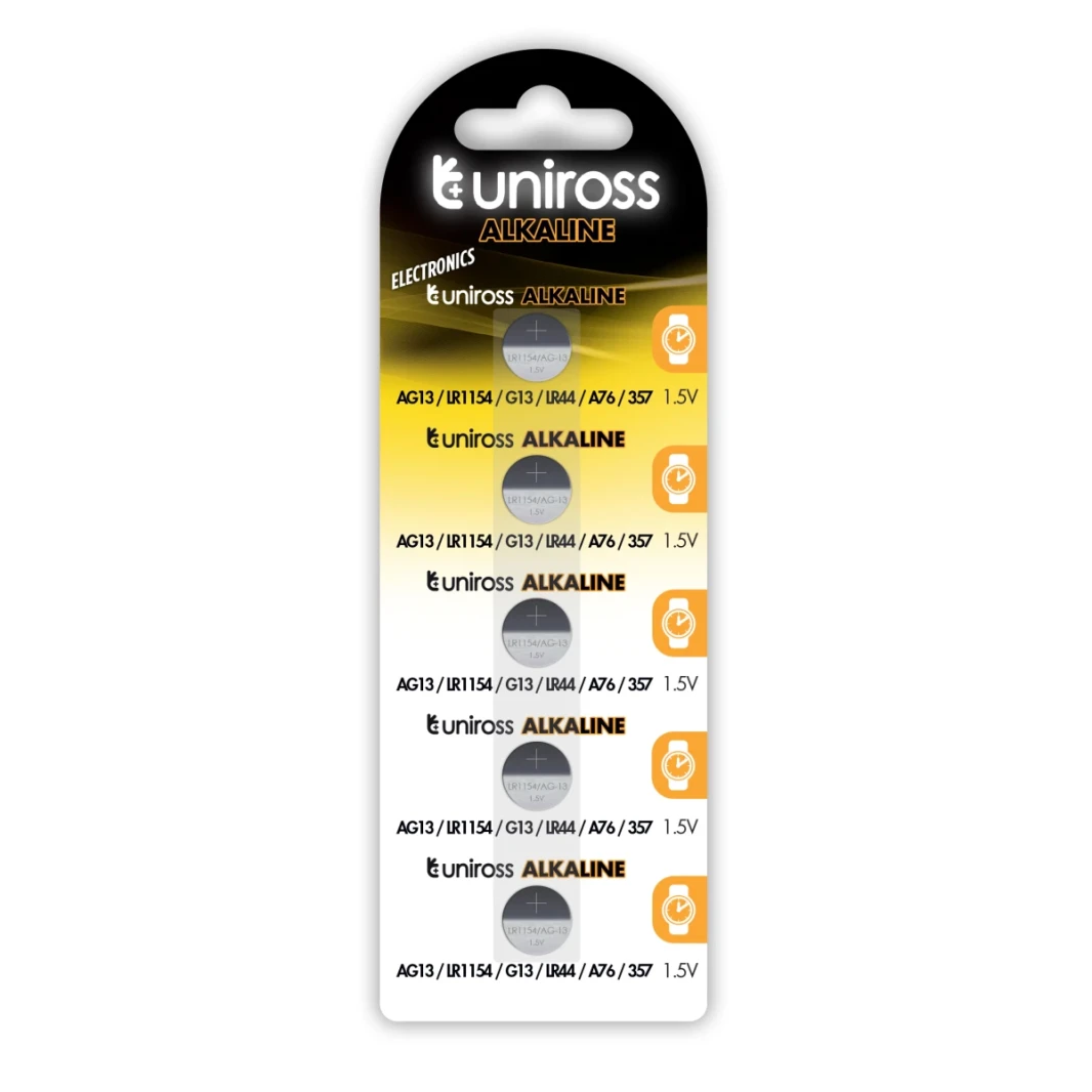 UNIROSS ALKALINE LR1154/AG13/LR44 PACK OF 2