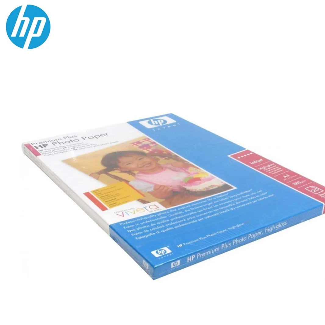 ورق الصور عالي اللمعان HP Premium Plus - 20 شيت/A3/297 × 420 مم 280 جرام A3 ( Q5496A )