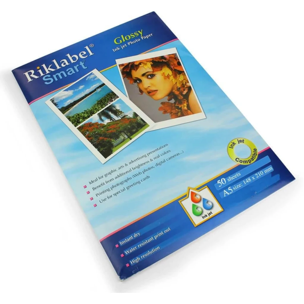 Riklabel Smart Glossy Ink Jet Photo Quality Paper( 50A4GP18)