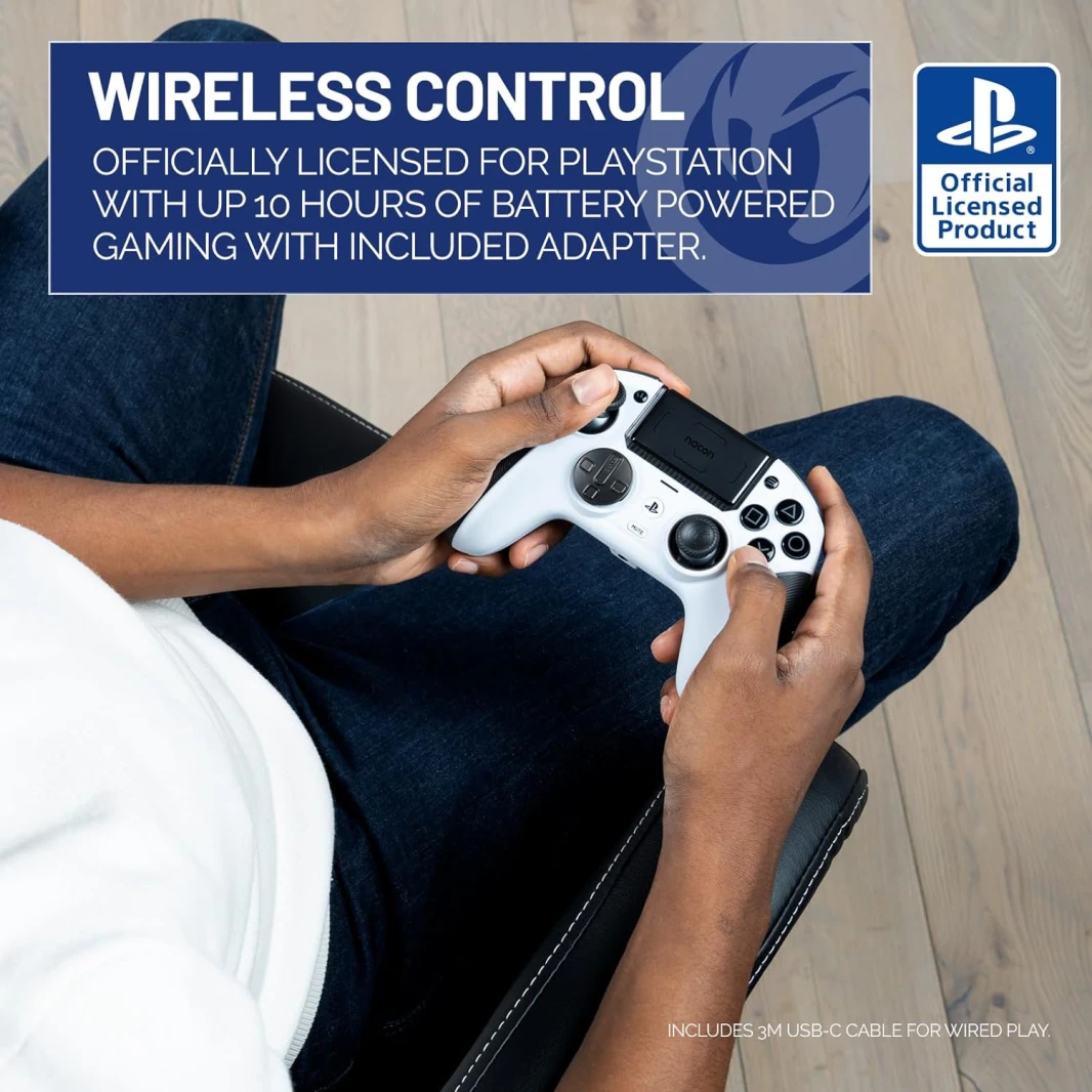 NACON Revolution 5 Pro Officially Licensed PlayStation Wireless Gaming Controller for PS5 / PS4 / PC