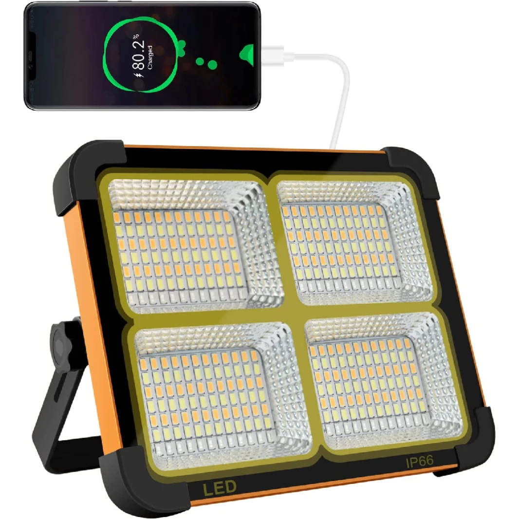 PORTABLE LED WORK SOLAR LIGHT 100W 16500MAH 10000 LM