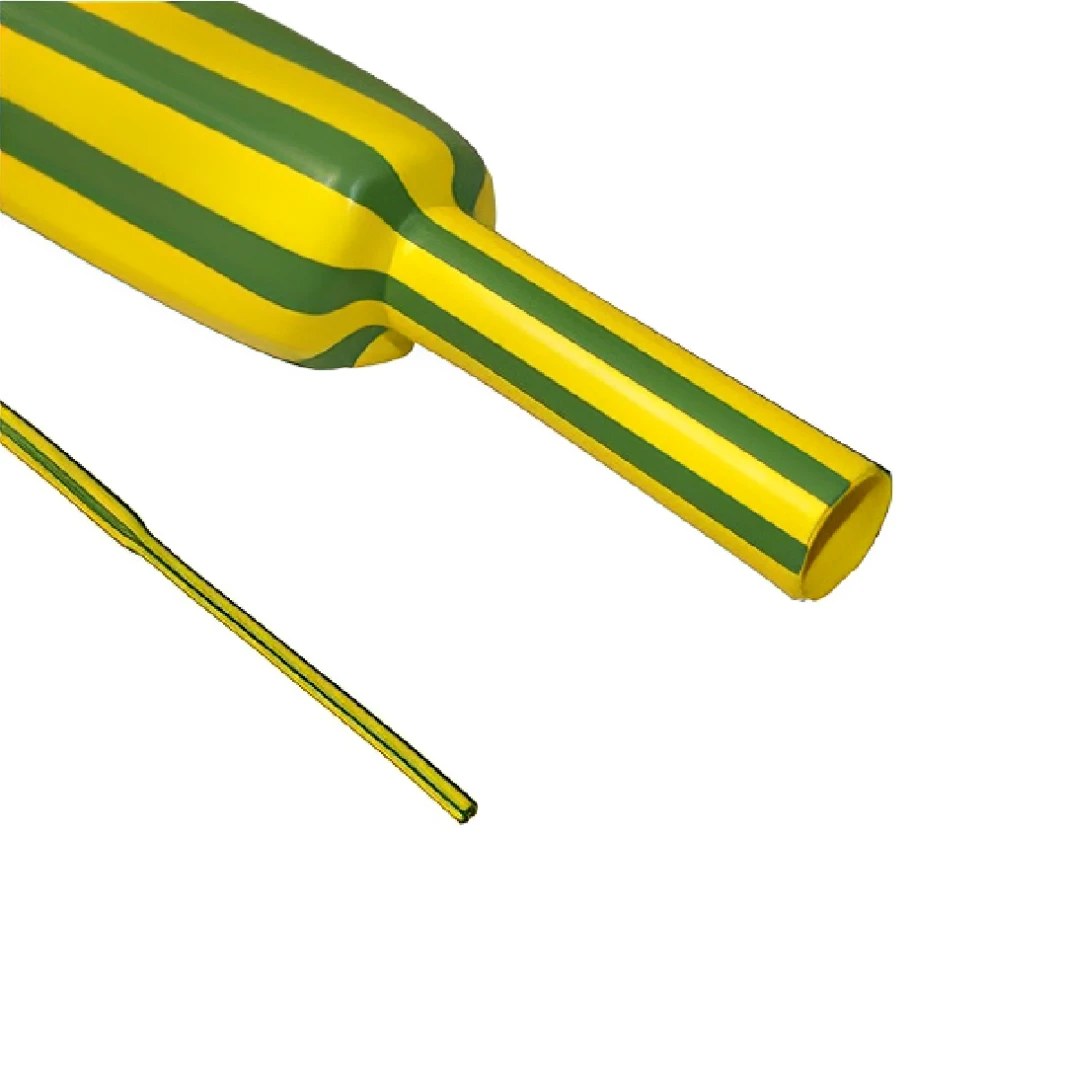HEAT SHRINK TUBING Ø9,5MM X 1 METRE, YELLOW GREEN, ELEMATIC ET100