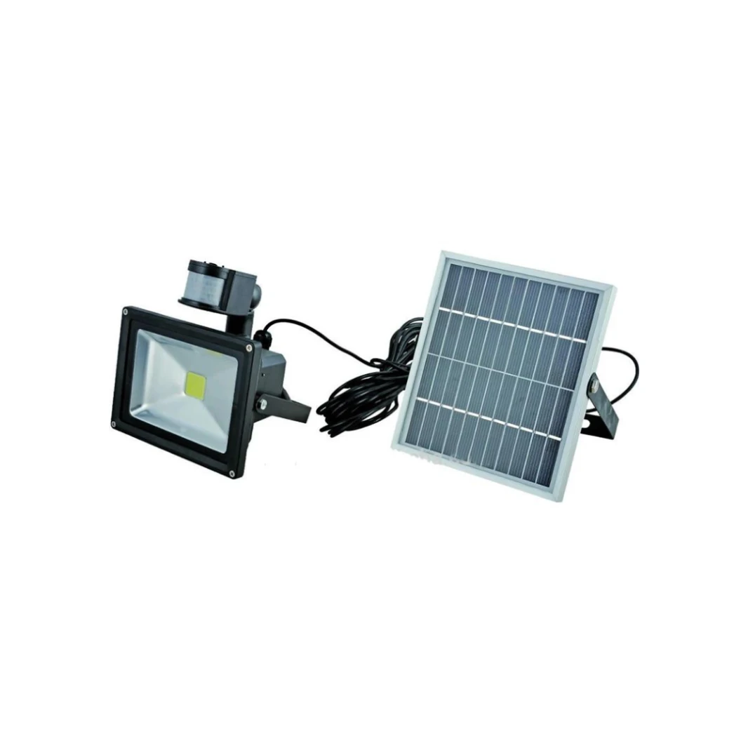 SOLAR FLOOD LIGHT WITH BODY SENSOR 195*195*18MM 20W