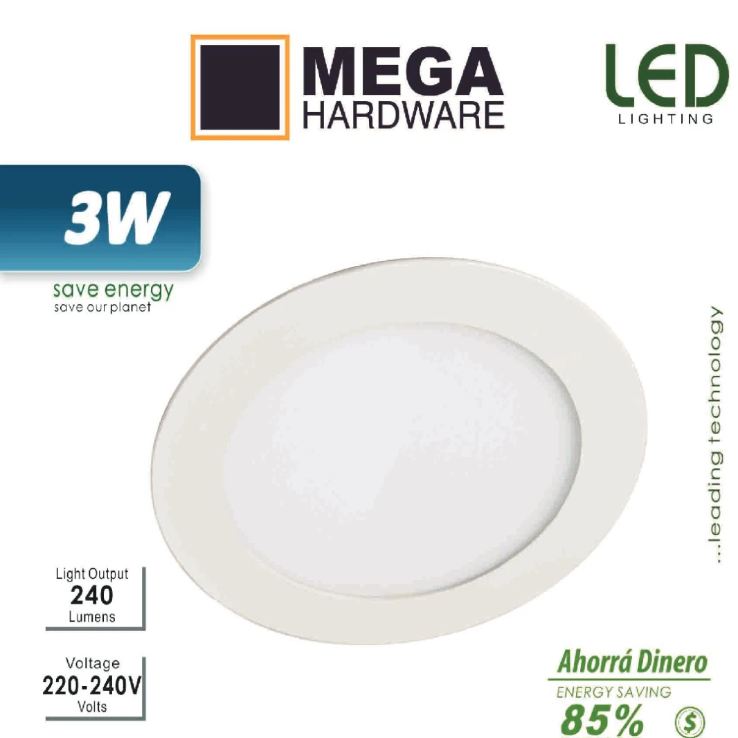 لوحة إضاءة LED سبوت MEGA DAYLIGHT بقوة 3 وات ودرجة حرارة 6500 كلفن