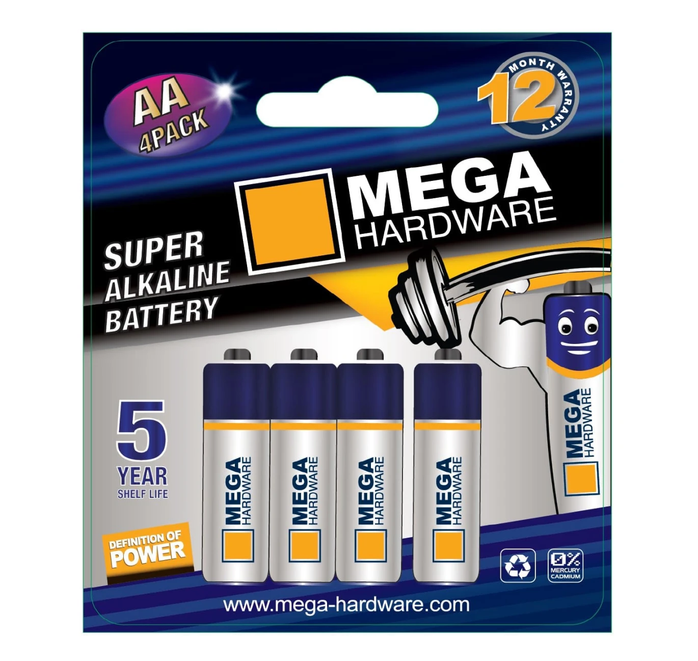 MEGA AA 1.5V ULTRA DIGITAL ALKALINE BATTERY  - 4PCS