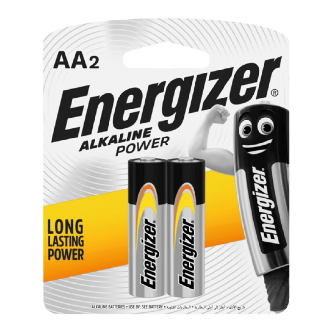 ENERGIZER AA2 ALKALINE POWER BATTERY - 2PCS