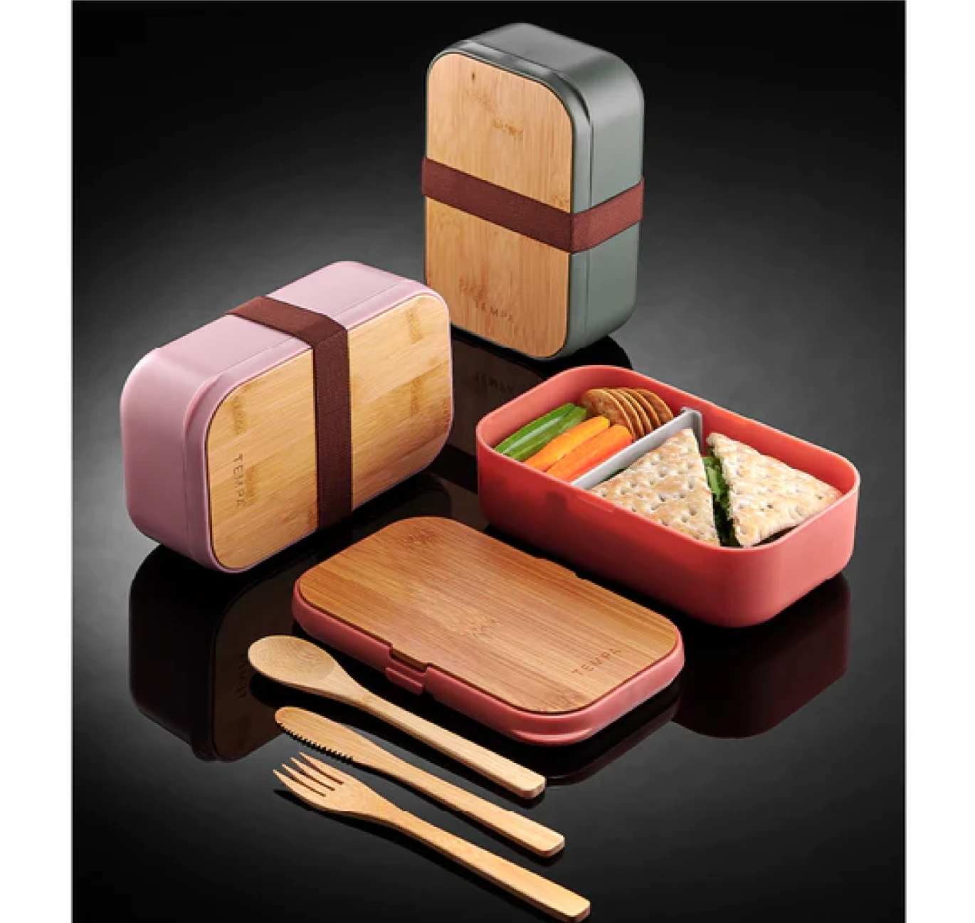 TEMPA BENTO BLACK LUNCH BOX