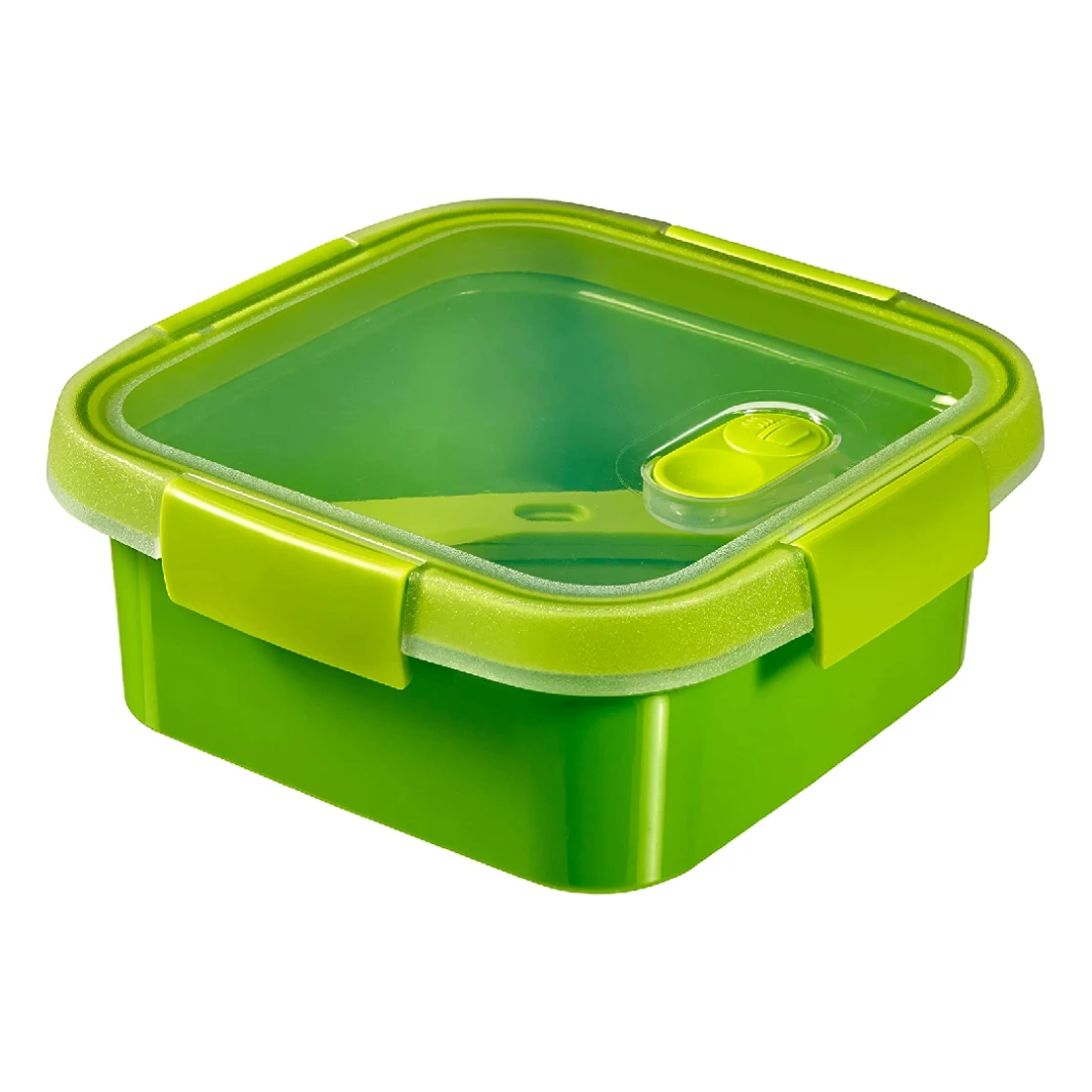 CURVER SQUARE LUNCH BOX STORAGE CONTAINER WITH KNIFE 0.9L