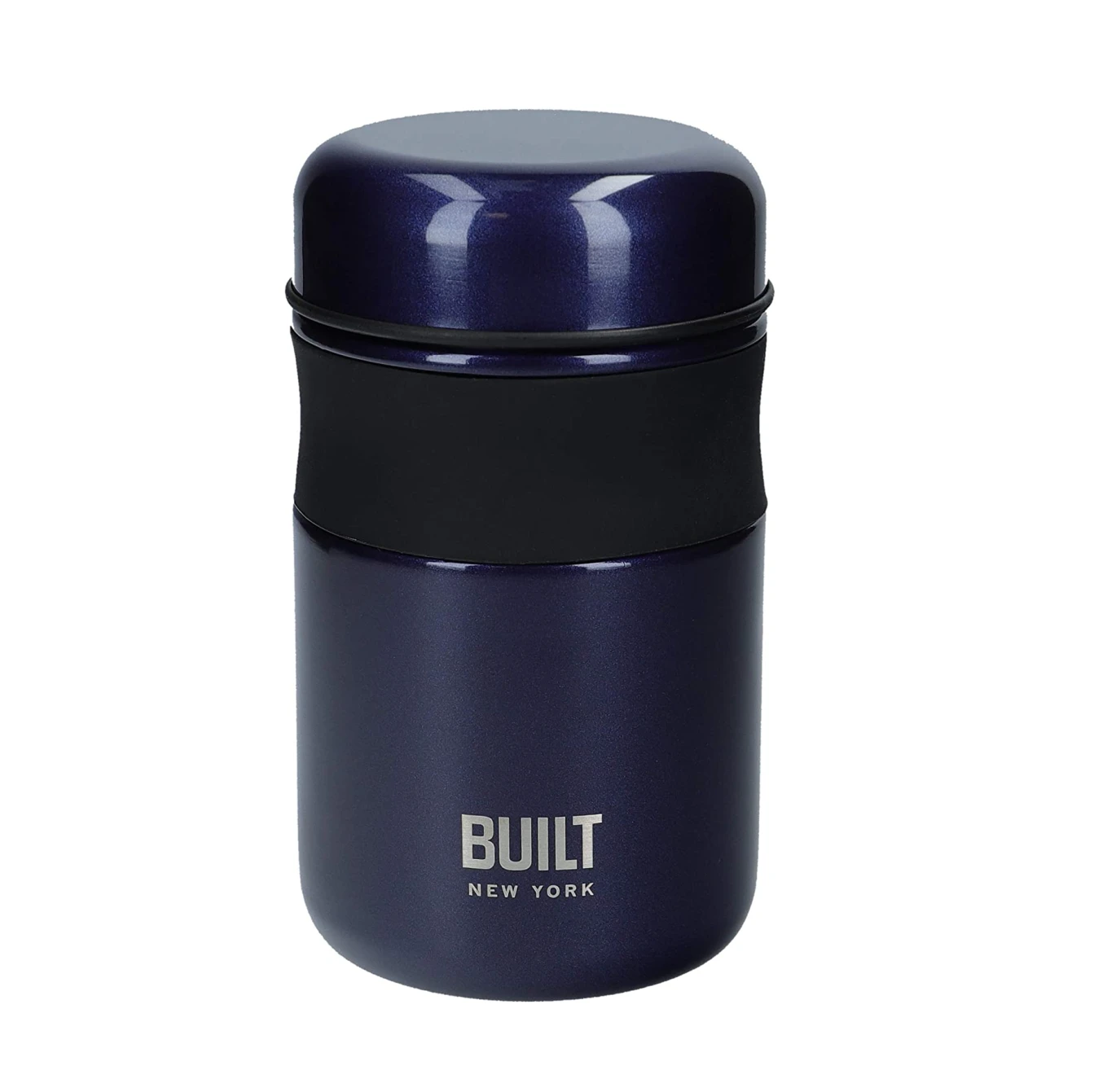 BUILT DOUBLE WALL VACUUM INSULATED FLASK FOR HOT AND COLD FOODS, 490 ML, NAVY