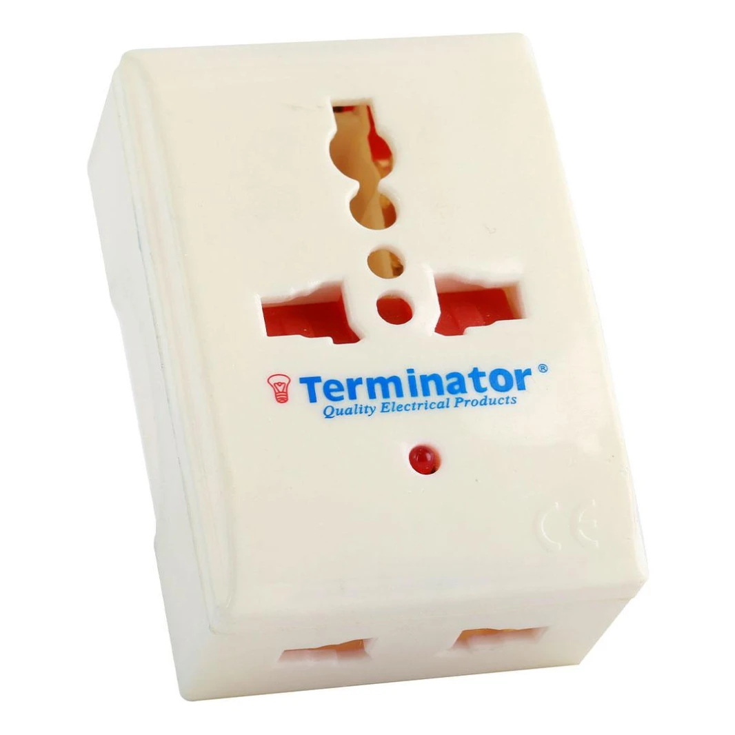 3 WAY UNIVERSAL MULTI ADAPTOR ONE 3 PIN AND TWO 2 PIN WITH 2 PIN PLUG 10A
