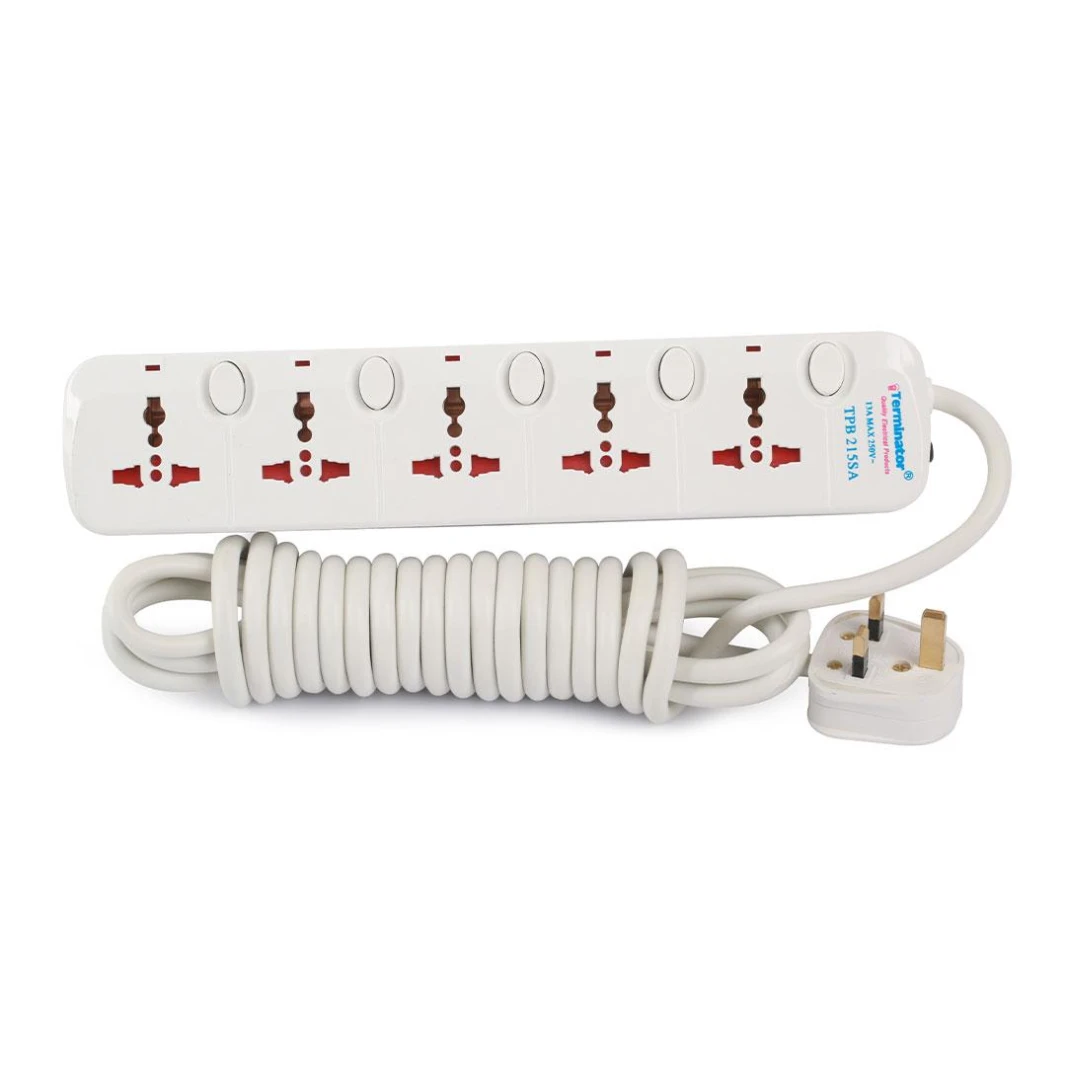 TERMINATOR 5M 3 WAY UNIVERSAL POWER EXTENTION SOCKET