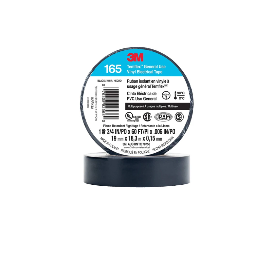 3M_3/4" 9M شريط كهربائي TEMFLEX - أسود