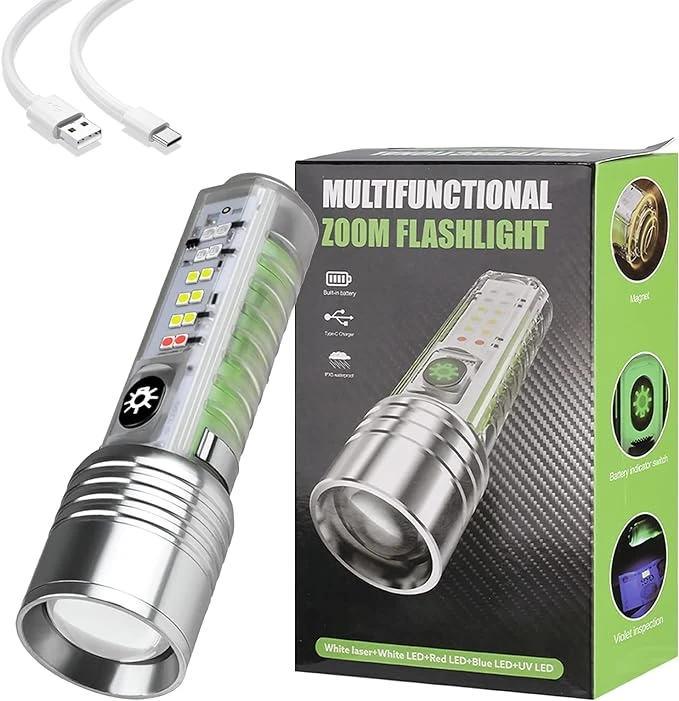 Multi-function lens flashlight