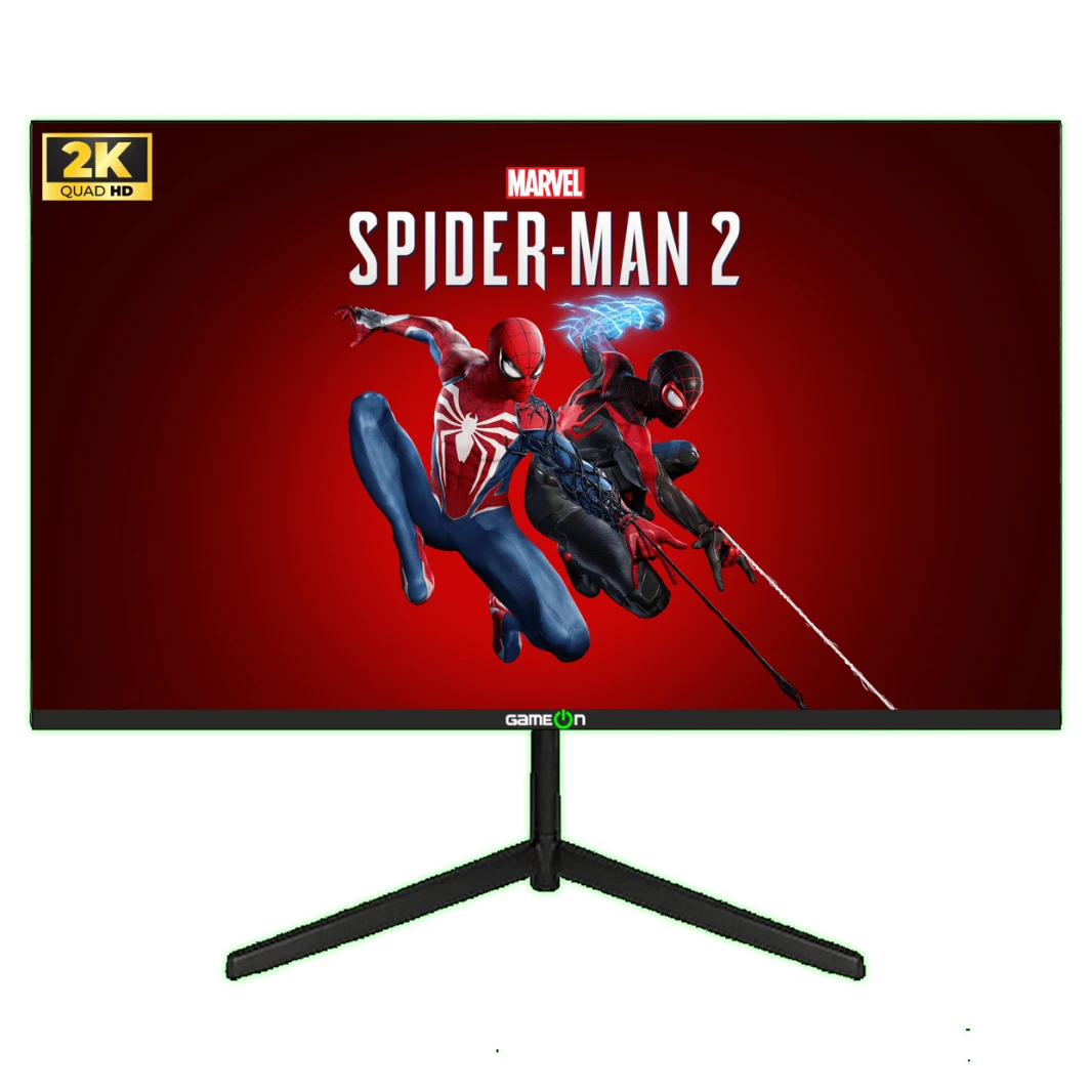 شاشة GameOn 2K QHD مقاس 32 بوصة، 165 هرتز، 1 مللي ثانية HDR10، Adaptive SyncC 2.0 HDMI