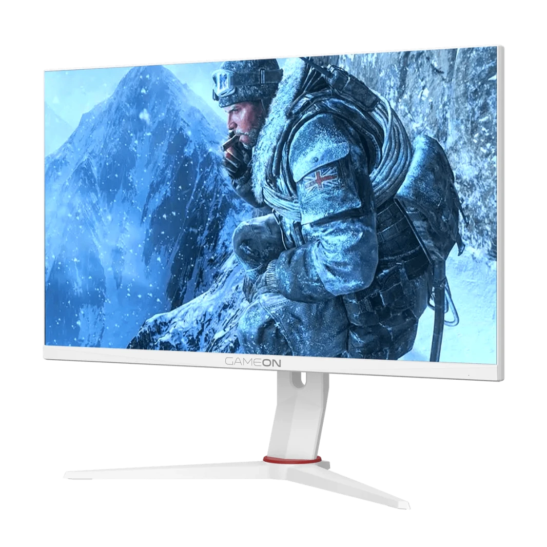 شاشة ألعاب GAMEON GOA24FHD360IPS Artic Pro Series مقاس 24 بوصة بدقة FHD ومعدل تحديث 360 هرتز ووقت استجابة 0.5 مللي ثانية ومنفذ HDMI 2.1 ولوحة IPS سريعة (متوافقة مع PS5) - أبيض