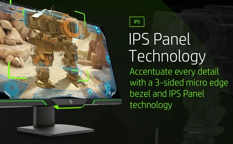 شاشة HP 27mx Gaming مقاس 27 بوصة بدقة Full-HD بمعدل تحديث 144 هرتز ووقت استجابة 1 مللي ثانية