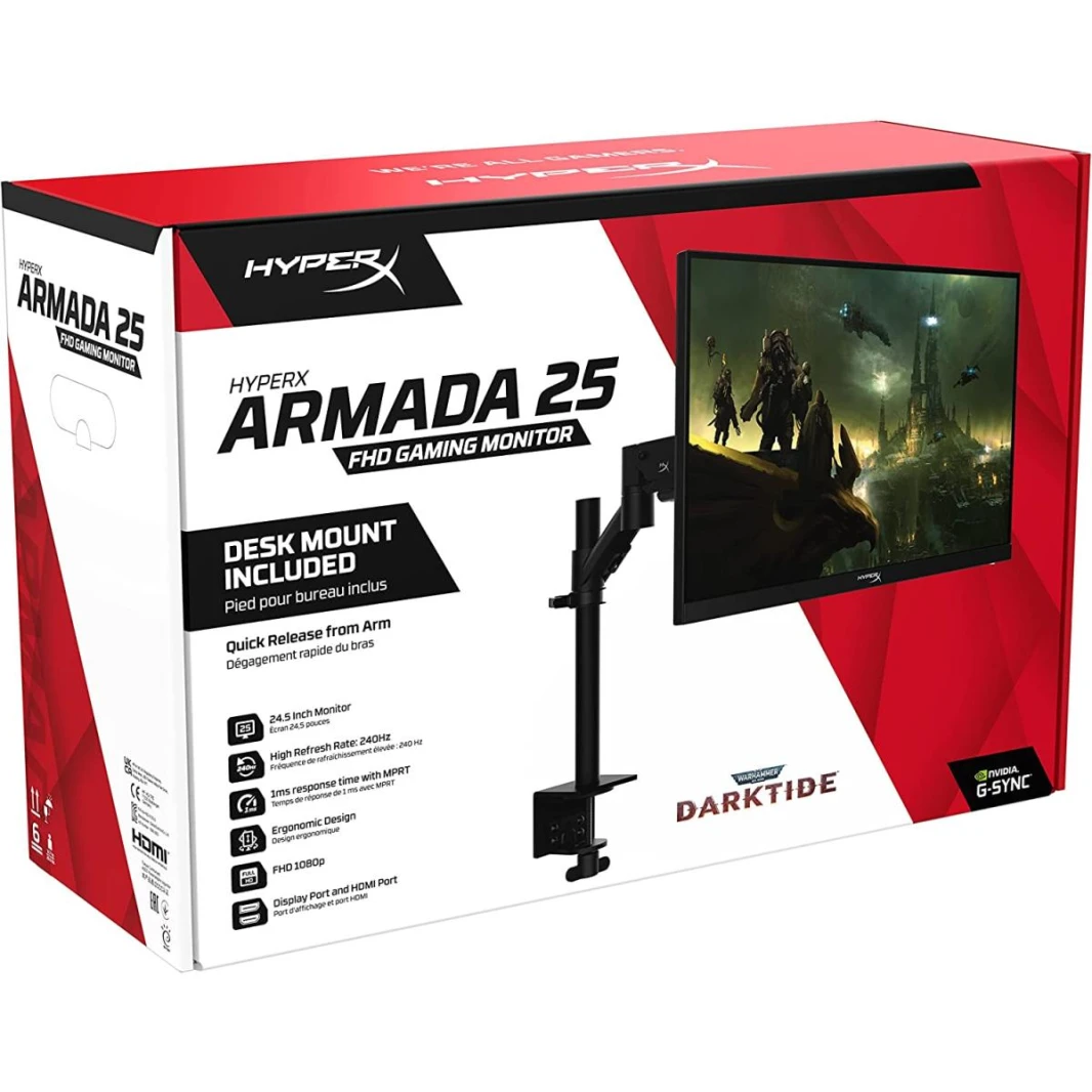 HyperX Armada 25 IPS Full HD 240Hz Refresh Rate 1ms