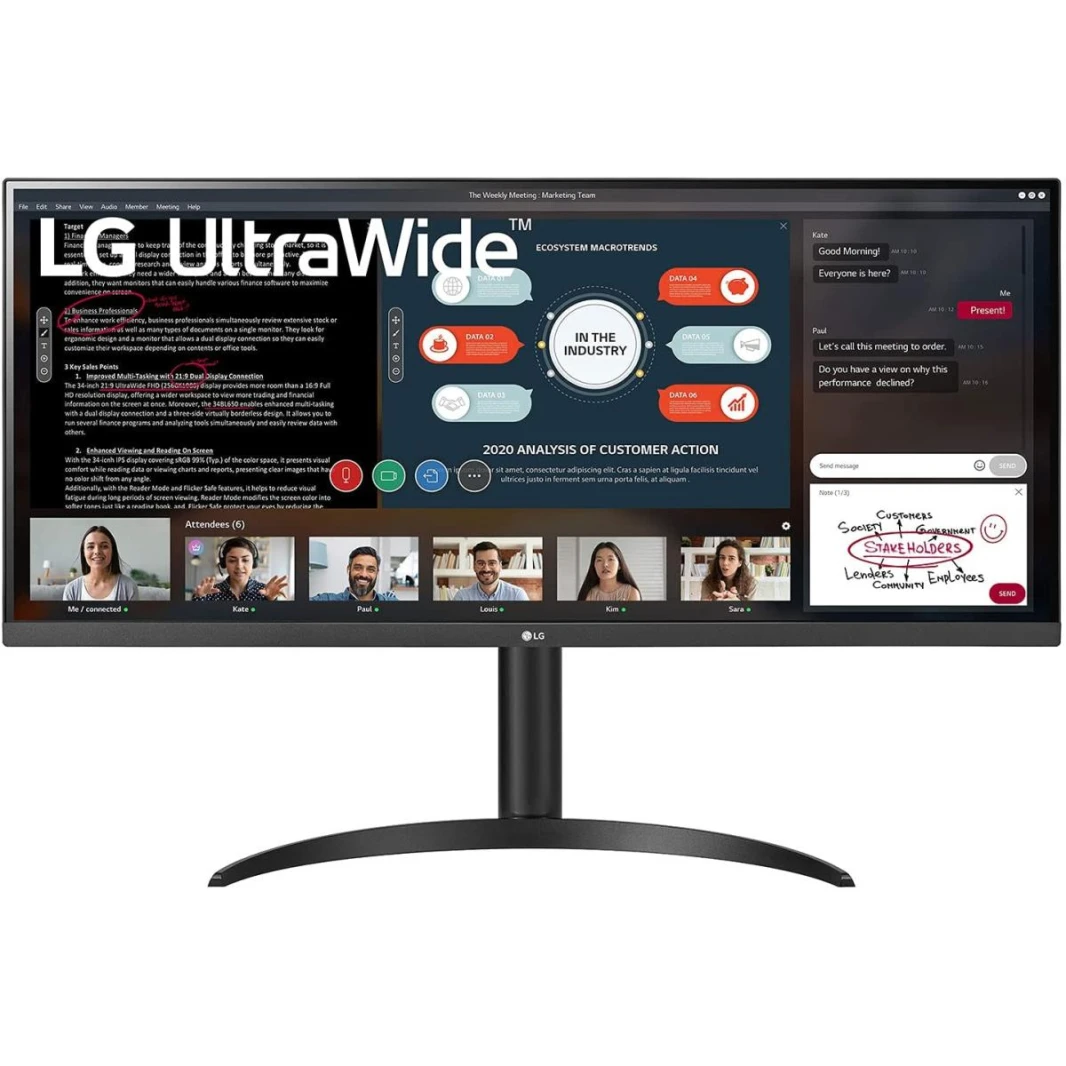 شاشة LG 34WP550-B UltraWide IPS مقاس 34 بوصة